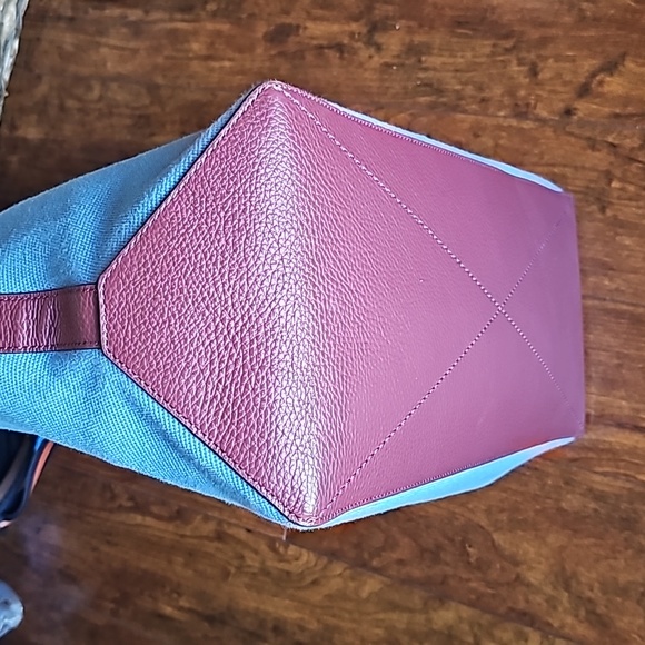 Coach Tote Bag 38 In Colorblock - Indigo Blue - Picture 7 of 13